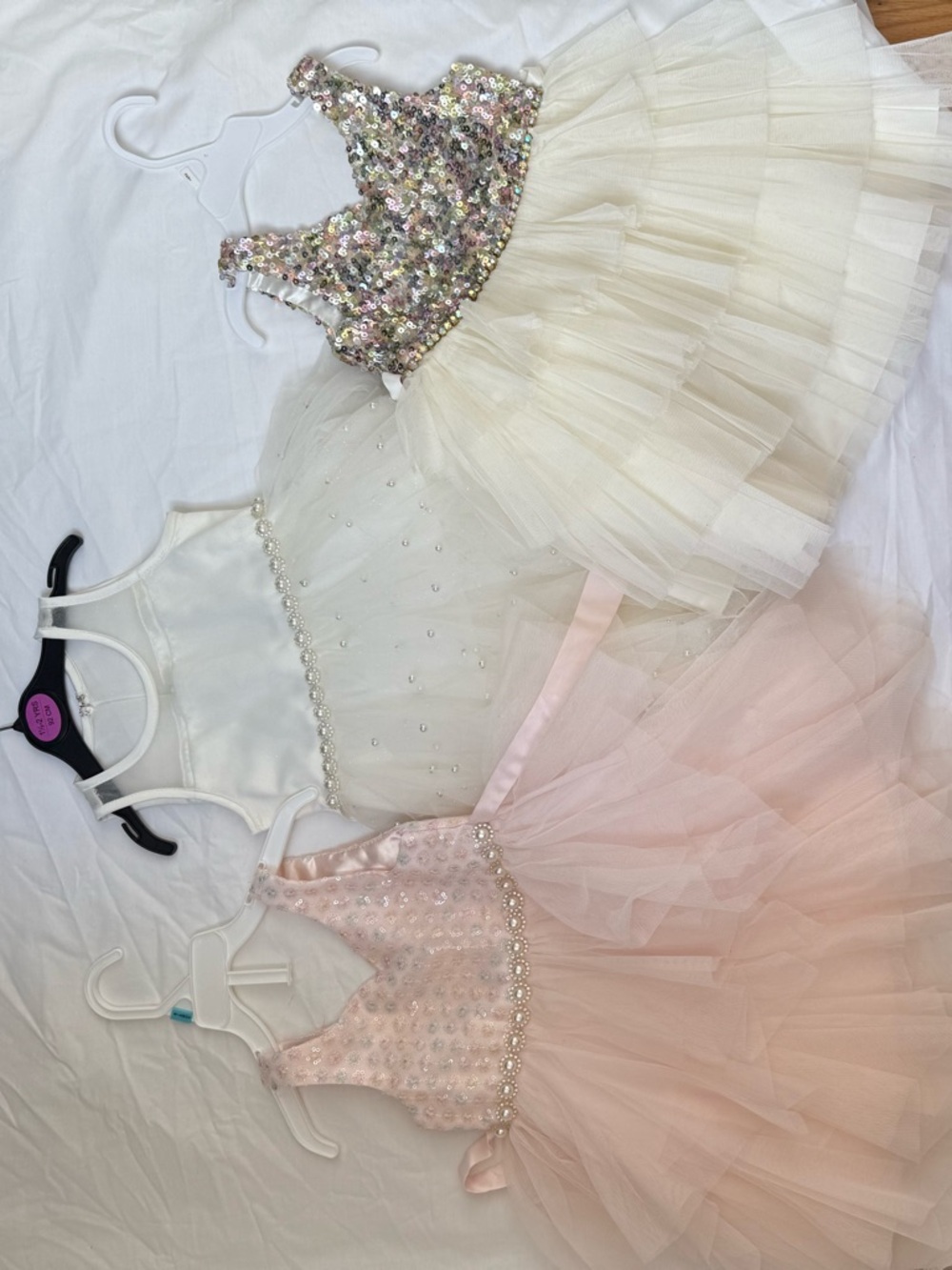 Three (3) American Princess Ivory Satin Party Dress - 2T